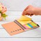 12 Packs Lined Spiral Notebook Kraft Paper Cover Notepad with Pen in Holder, Sticky Notes and Page Marker Colored Index Tabs, 4.5“X5.5” Steno Pocket Business Notebook (12 Colors 12 Packs)